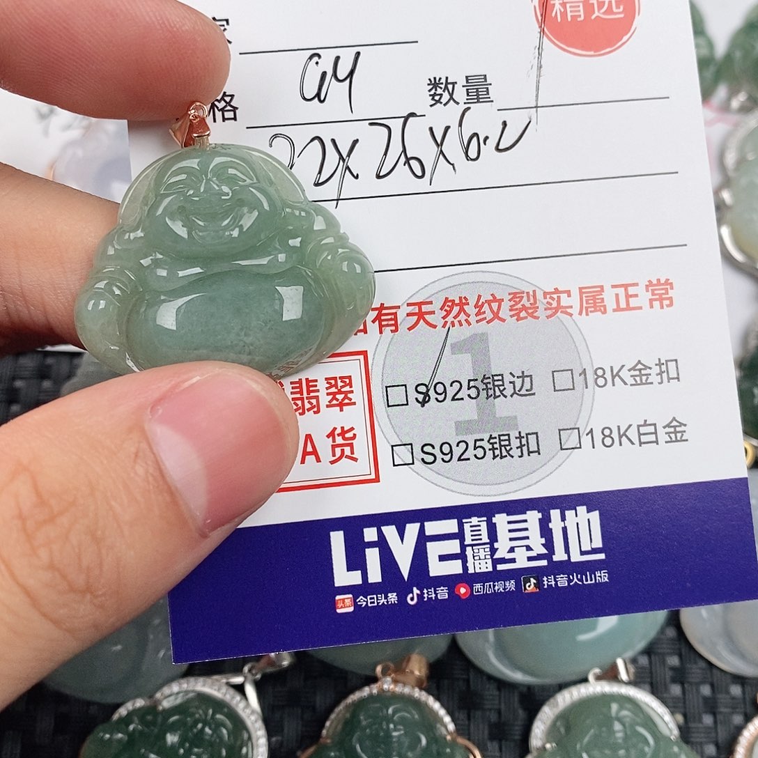 翡翠银S925镶嵌颈饰