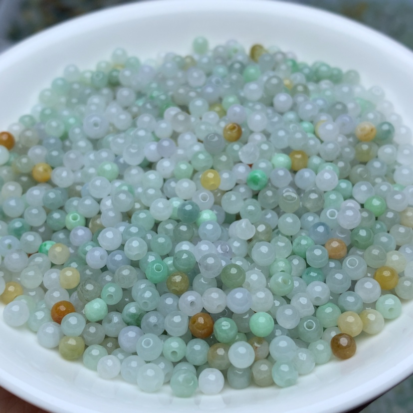 【闪购商品】翡翠手链未镶嵌卡3.8冰淡三彩100个