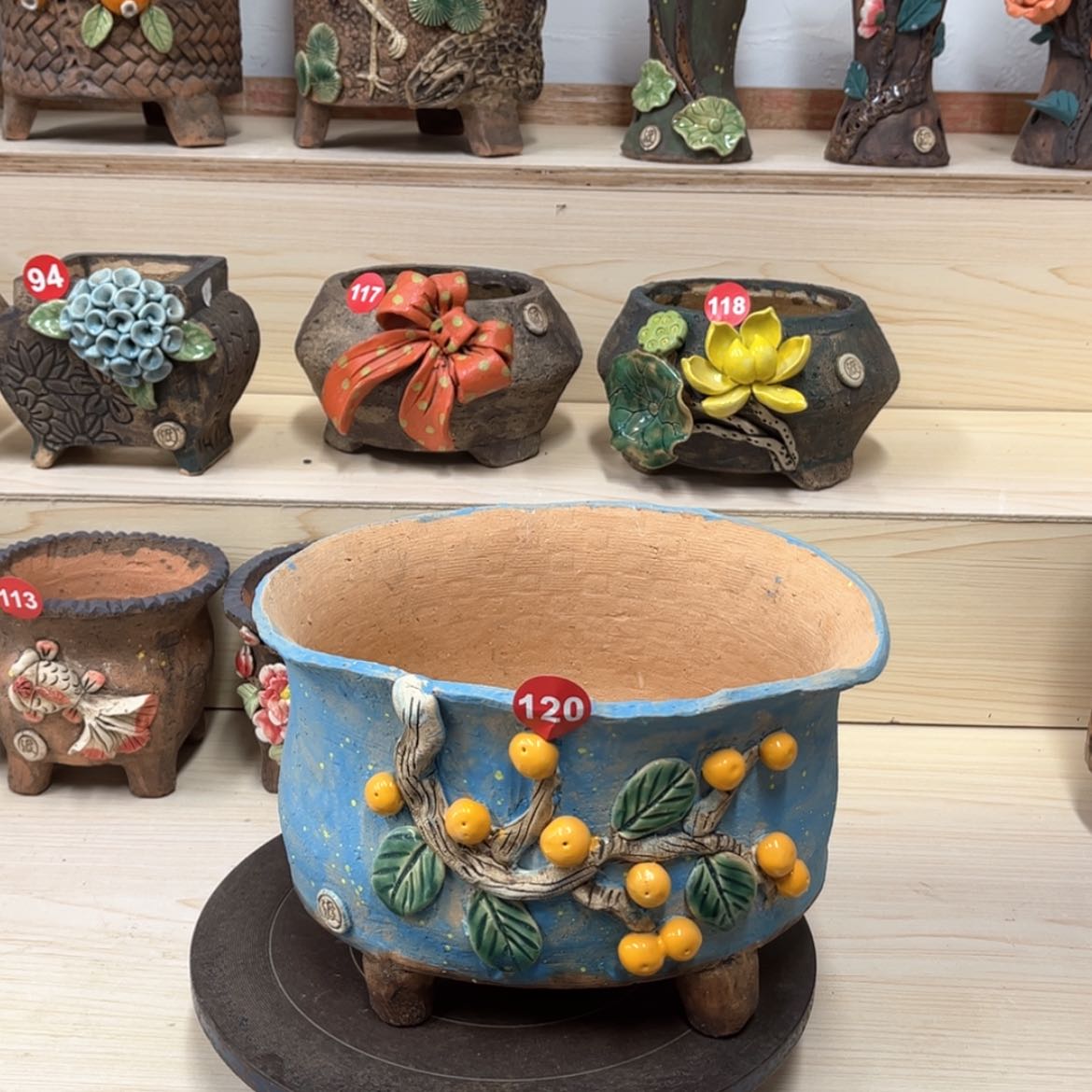 【闪购商品】紫砂花盆120号内口24×18外高16