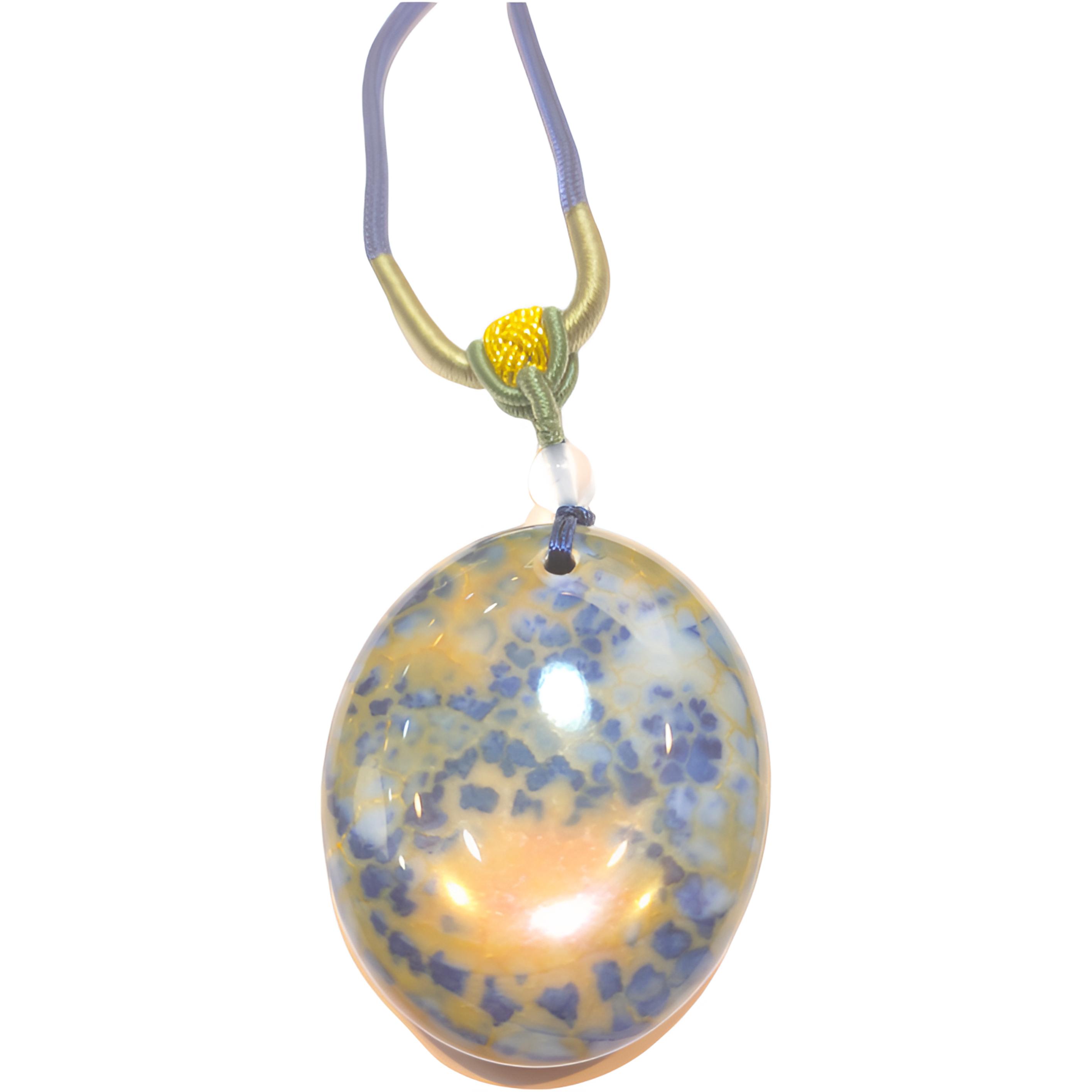 （库存处理）-龙胆草龙鳞大蛋面吊坠设计款XD56多样性只发其一