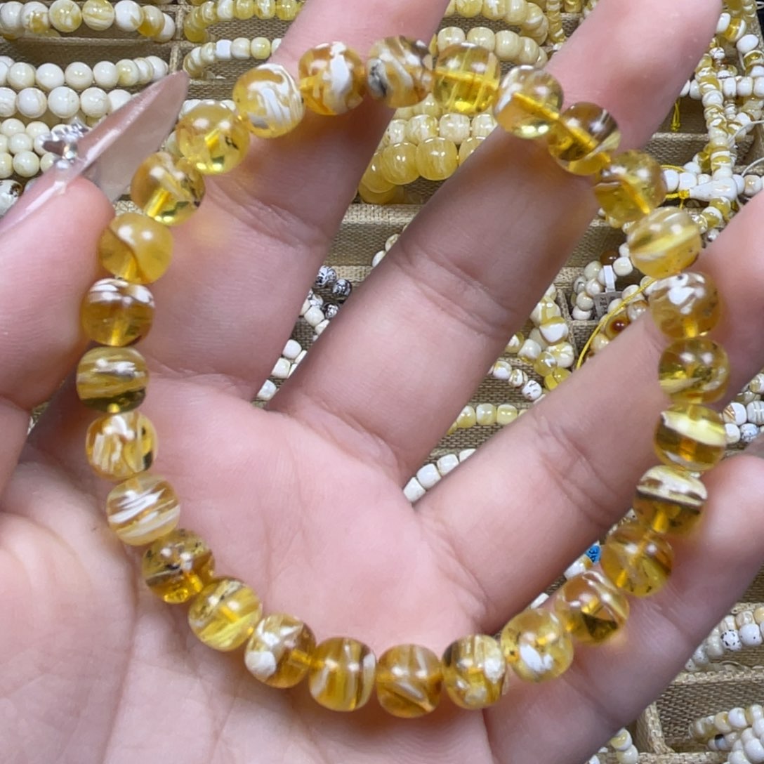 手绳琥珀未镶嵌7.5m