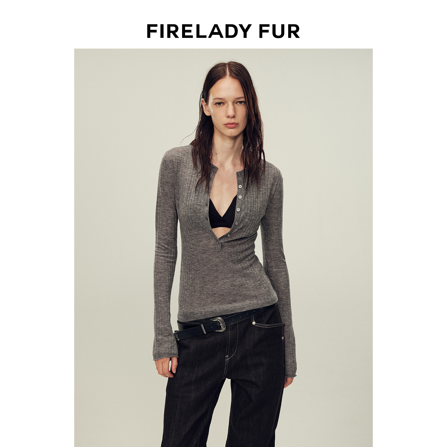 【水溶羊毛】云朵绒感 暖棕静秋 法式修身长袖针织衫秋