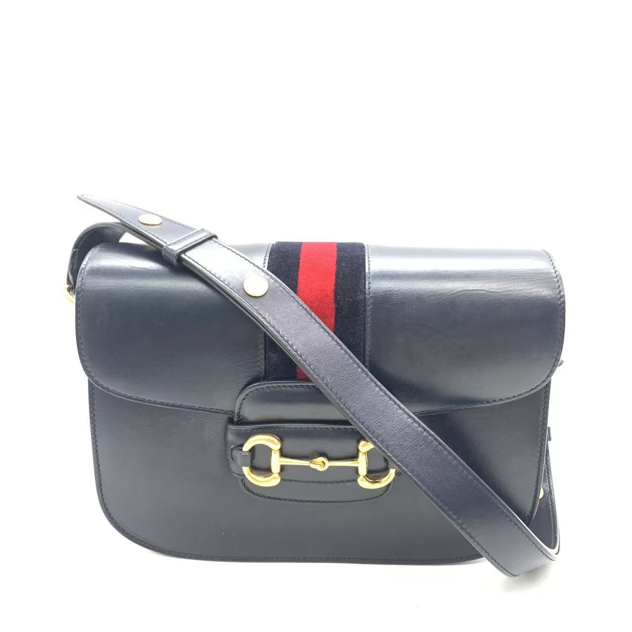 95新 GUCCI/古驰 【安则专属】黑色中号1955斜挎包