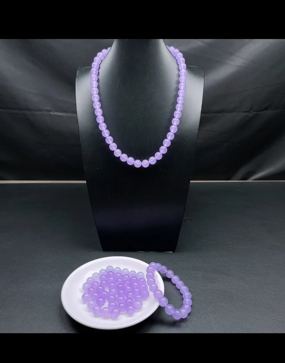 非金属锦纶手链 高品质优选卡10mm紫色手串