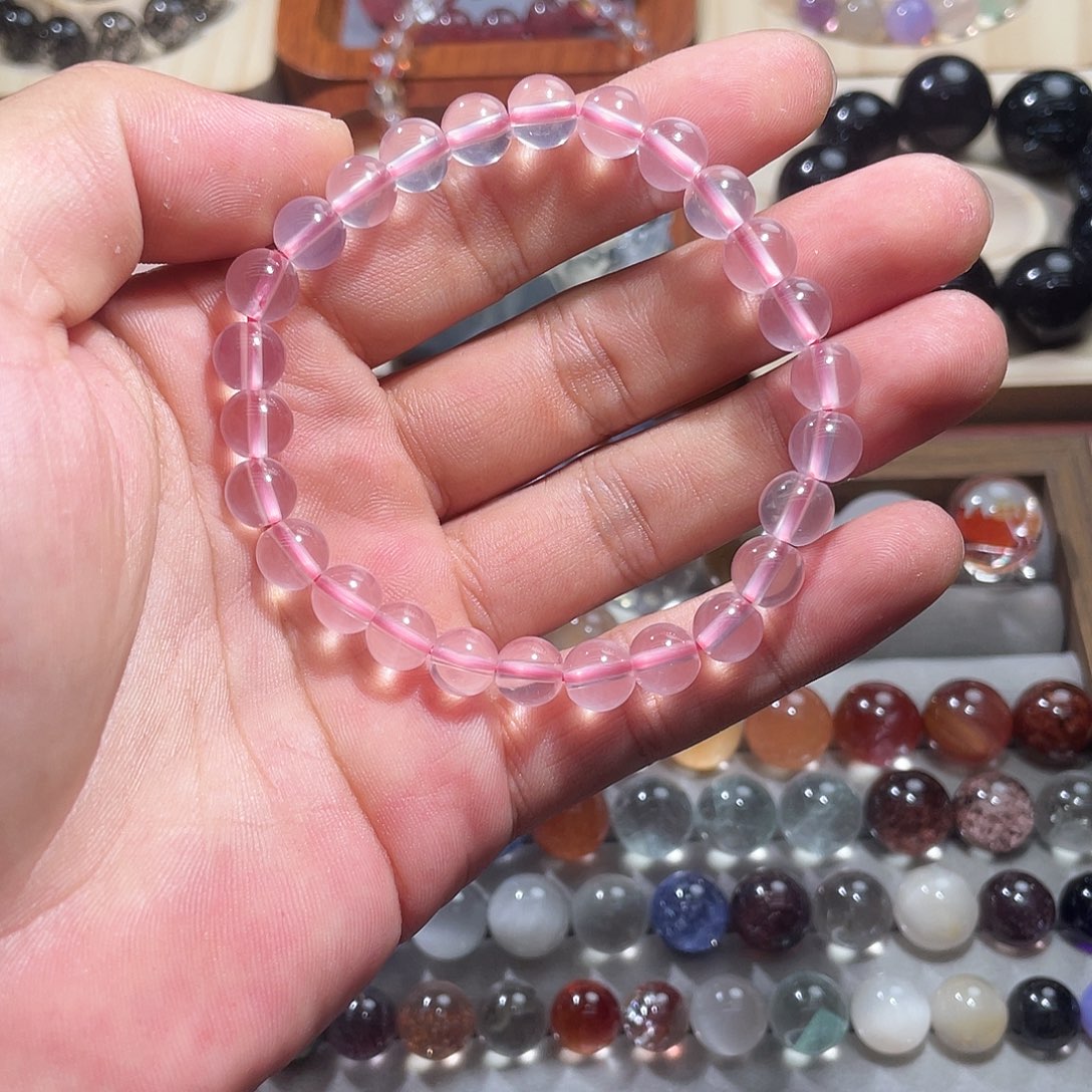 水晶手链未镶嵌粉水晶