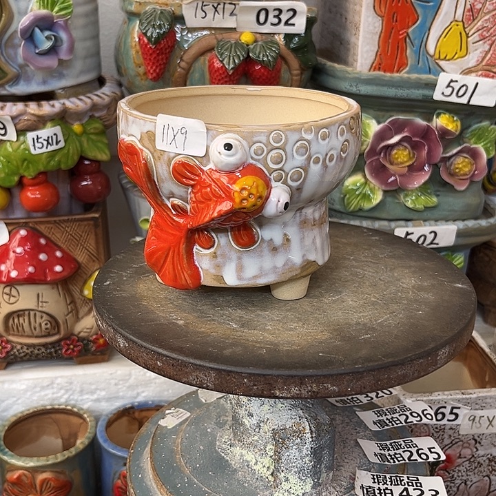 粗陶材质多肉花盆