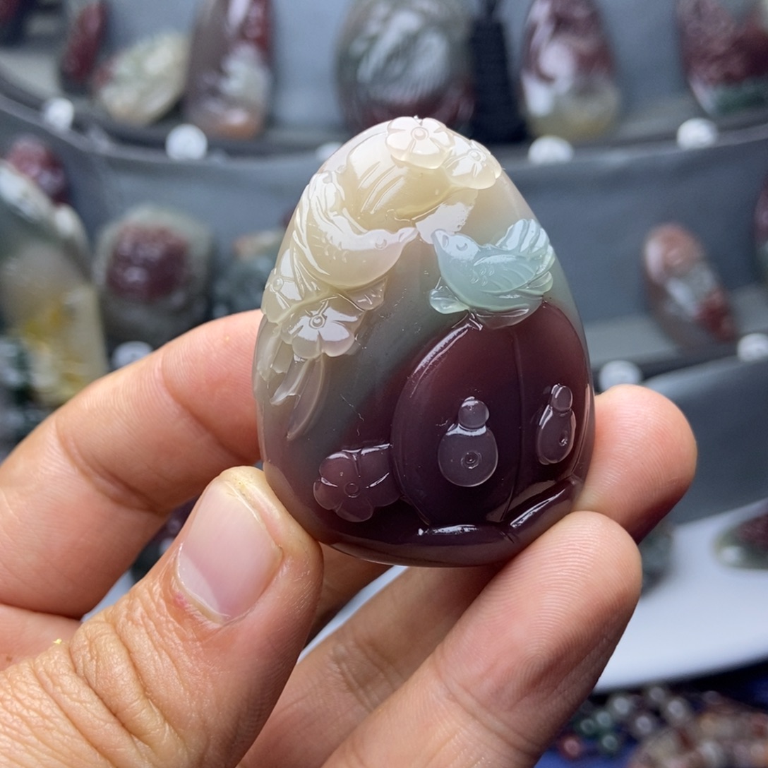 -***-玛瑙/玉髓未镶嵌颈饰