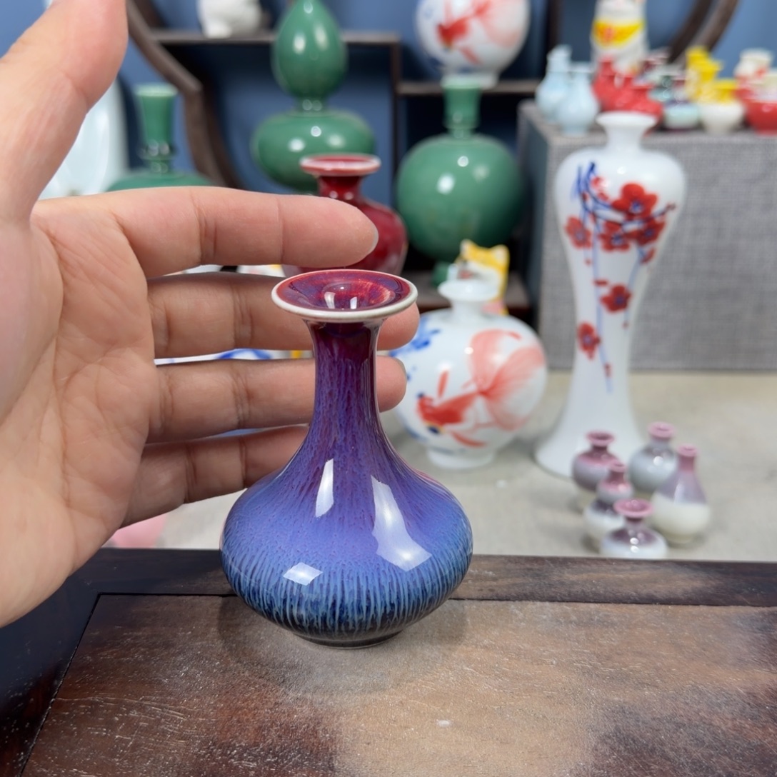 陶瓷手工小花器摆件