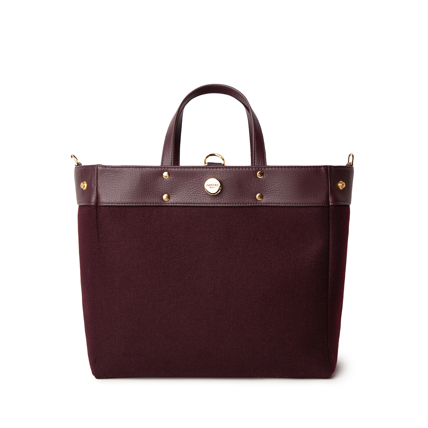 羊毛双肩背包巧克力色 