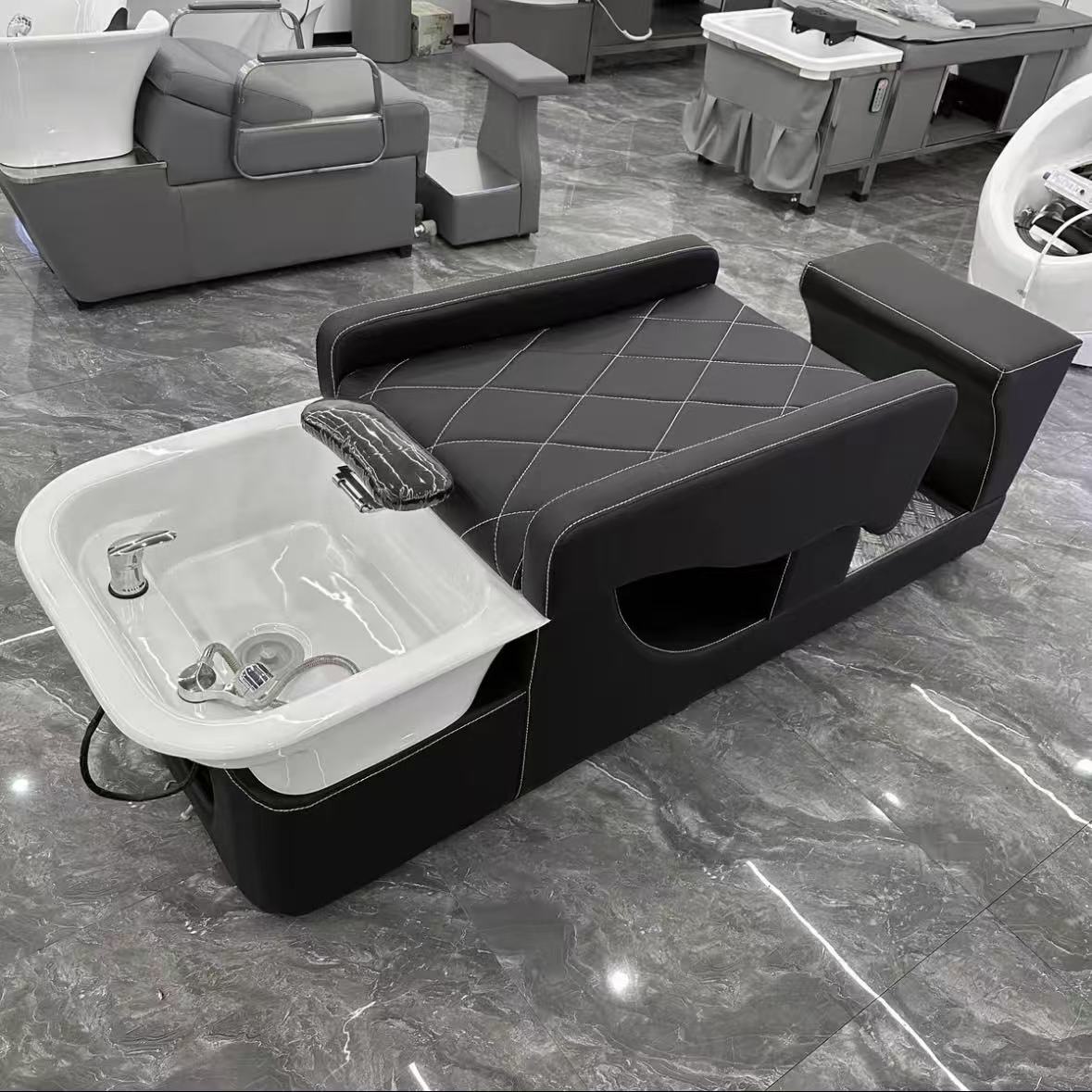 美发店发廊专用泰式一体式洗头头疗盆洗头床理发店冲水床洗头躺椅