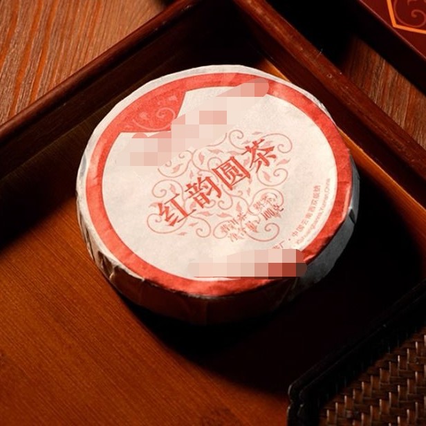 2022年2201批红韵圆茶普洱熟茶100g每饼，五片一个整盒，六盒一件