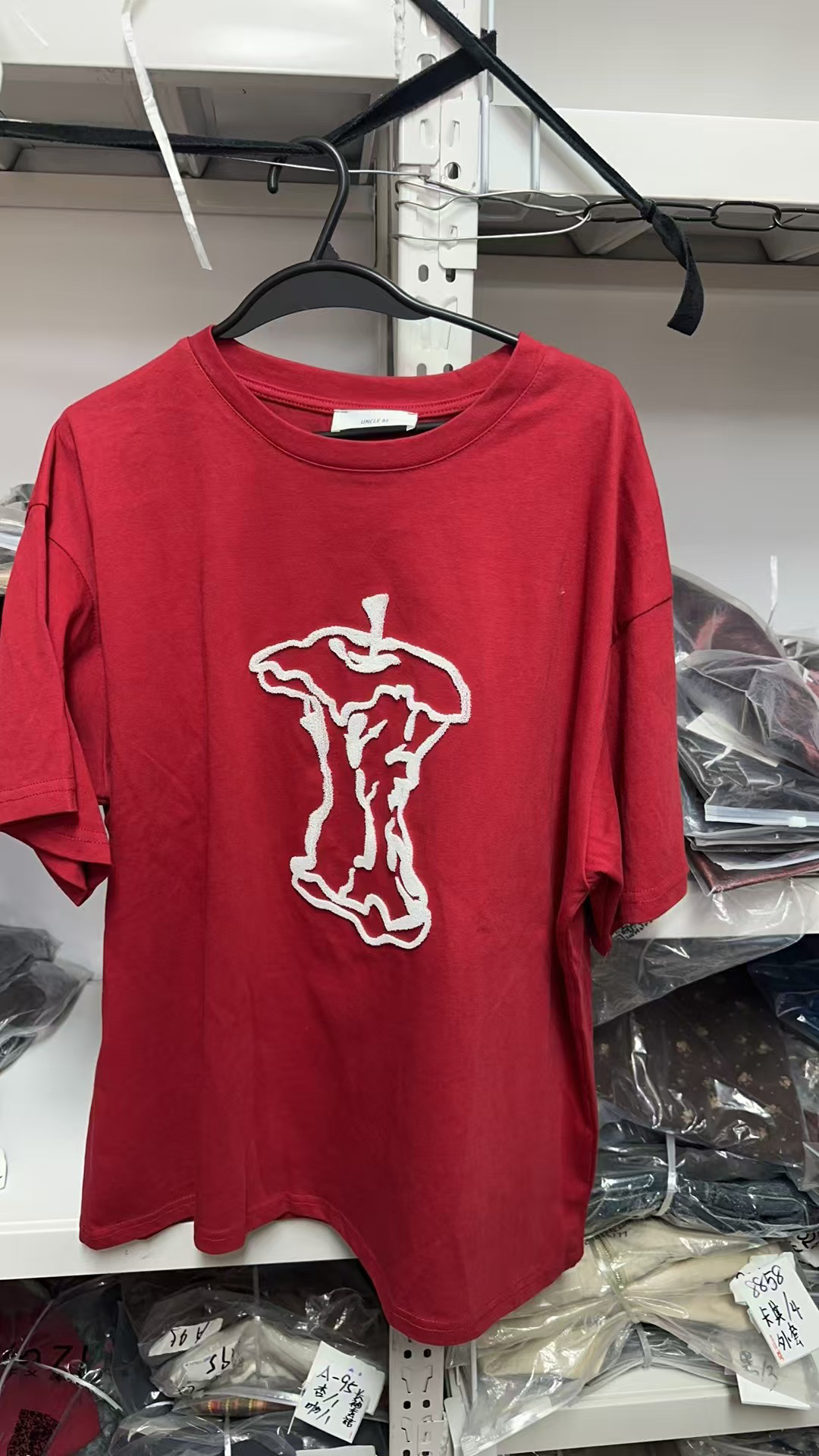 桃子自制 百搭红色上衣