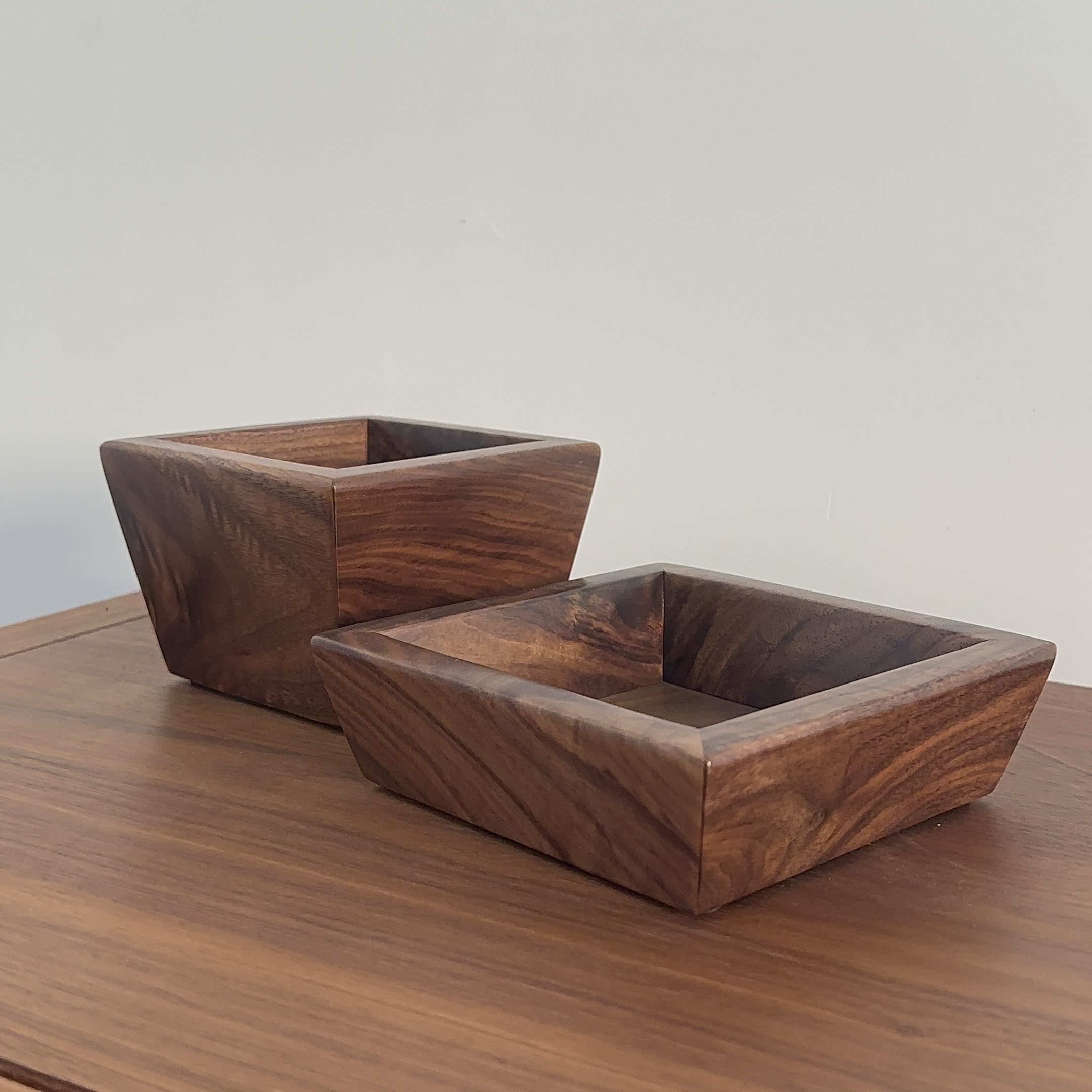 北美黑胡桃木古法升斗升禄升斗开业实木法式茶香米斗坚果盘木质