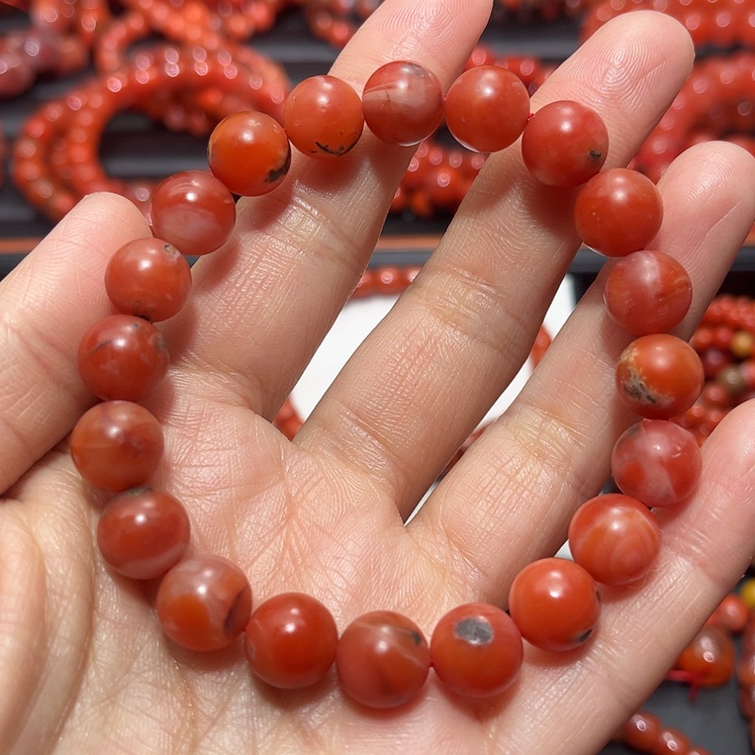 南红玛瑙手链未镶嵌