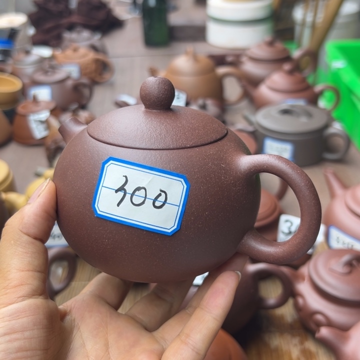 茶壶紫砂紫泥半手300