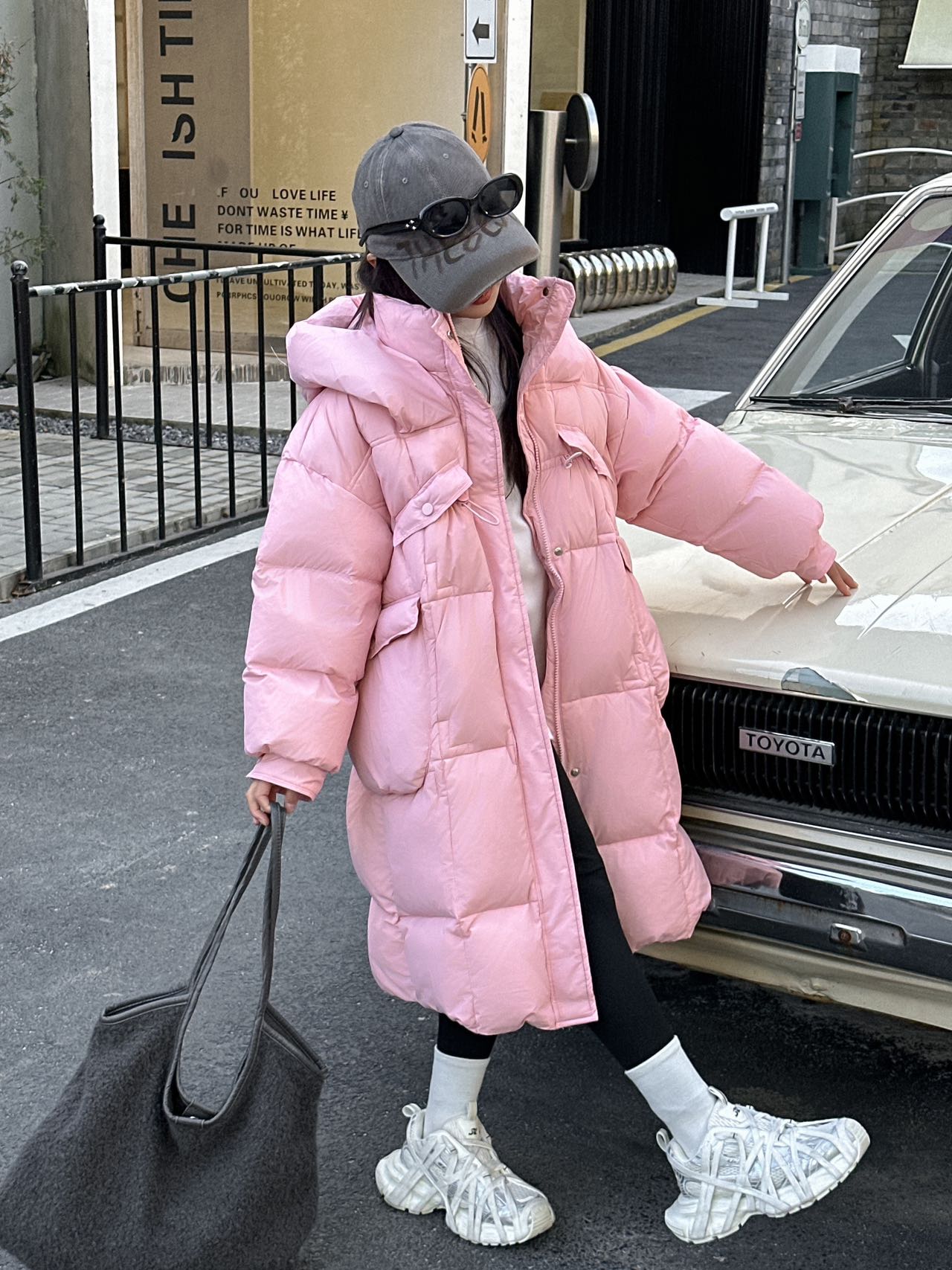 【七色潮童】24254 加厚加长大口袋羽绒服中长款中大童时尚连帽