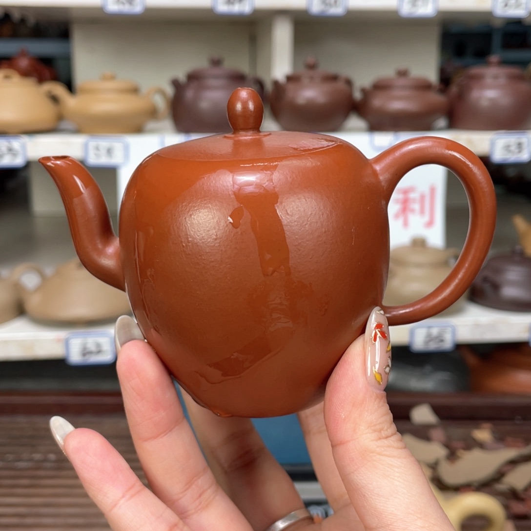 紫砂茶壶小煤窑朱泥全手150毫升