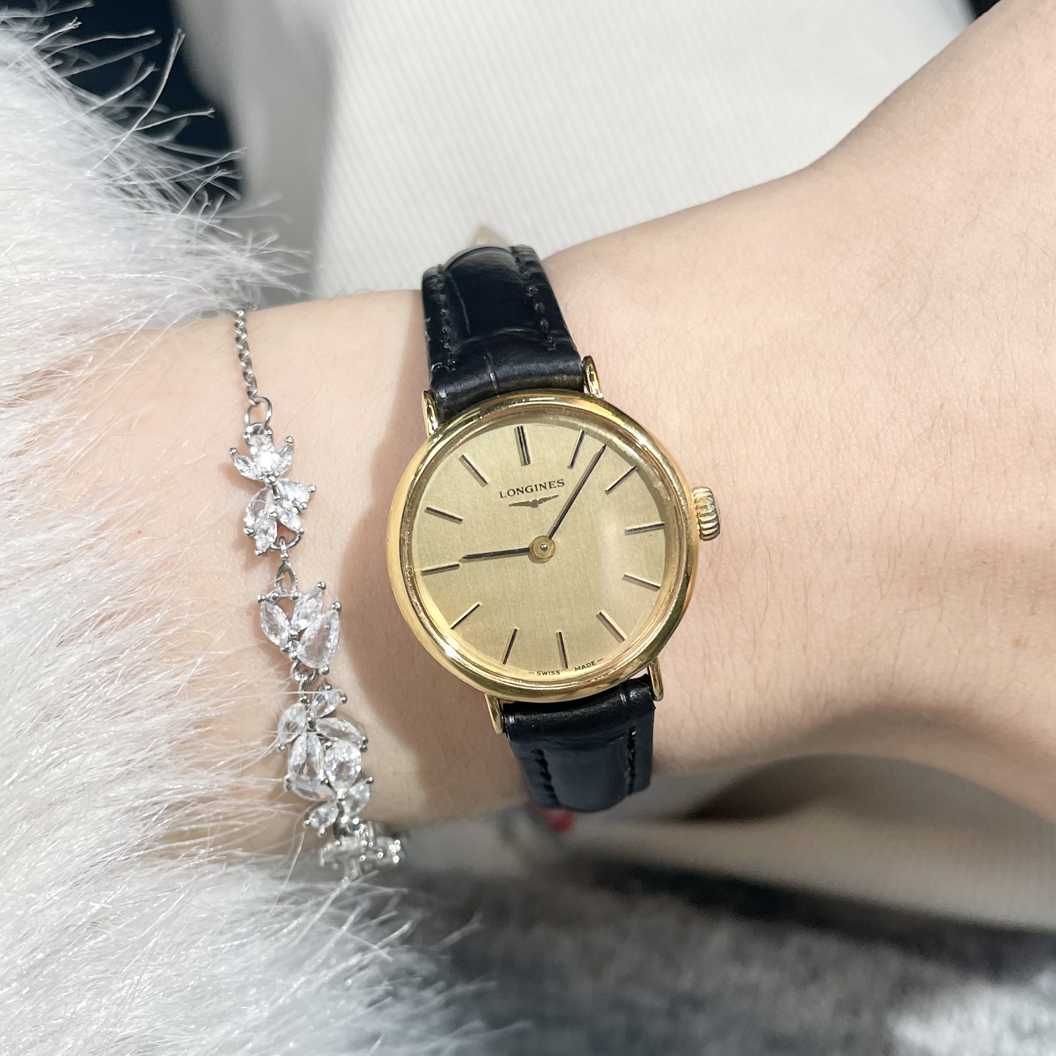 95新 Longines/浪琴 18K金/手动机械/LG151