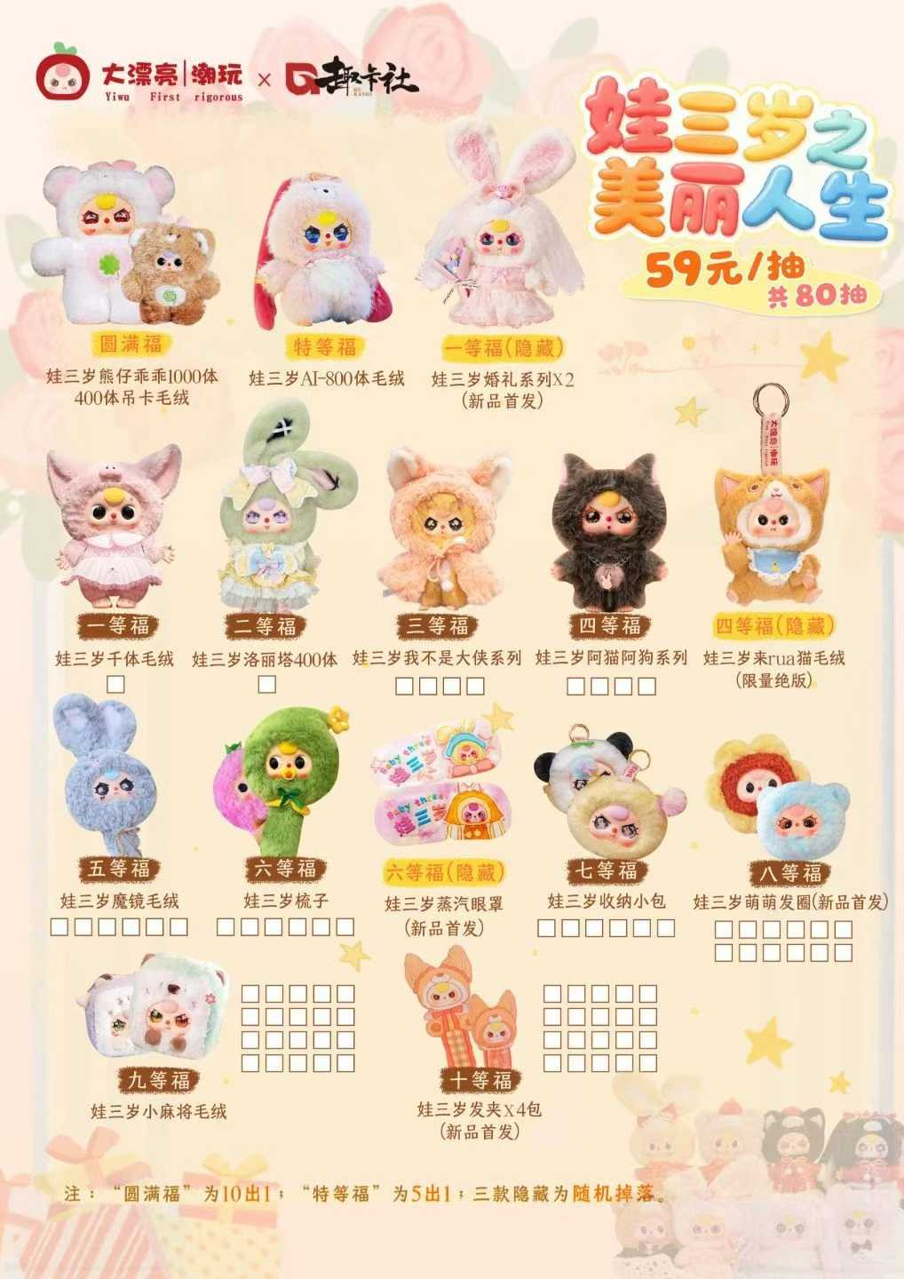 趣卡社-大漂亮潮玩娃三岁之美丽人生福赏盲盒