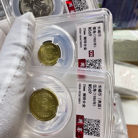 其他普通金属85长城币套装69分评级，，，，