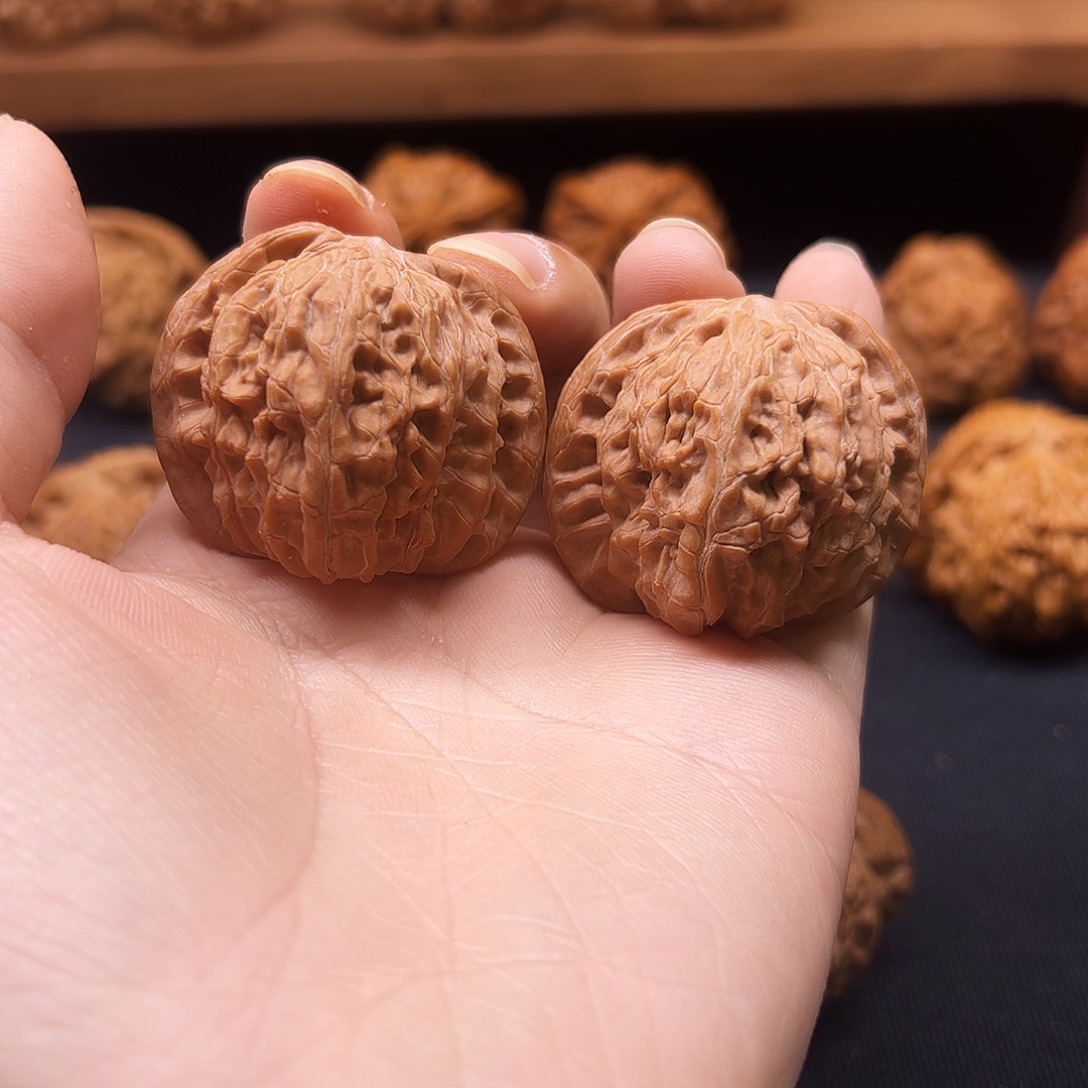 核桃把件红皮山地磨盘41全品