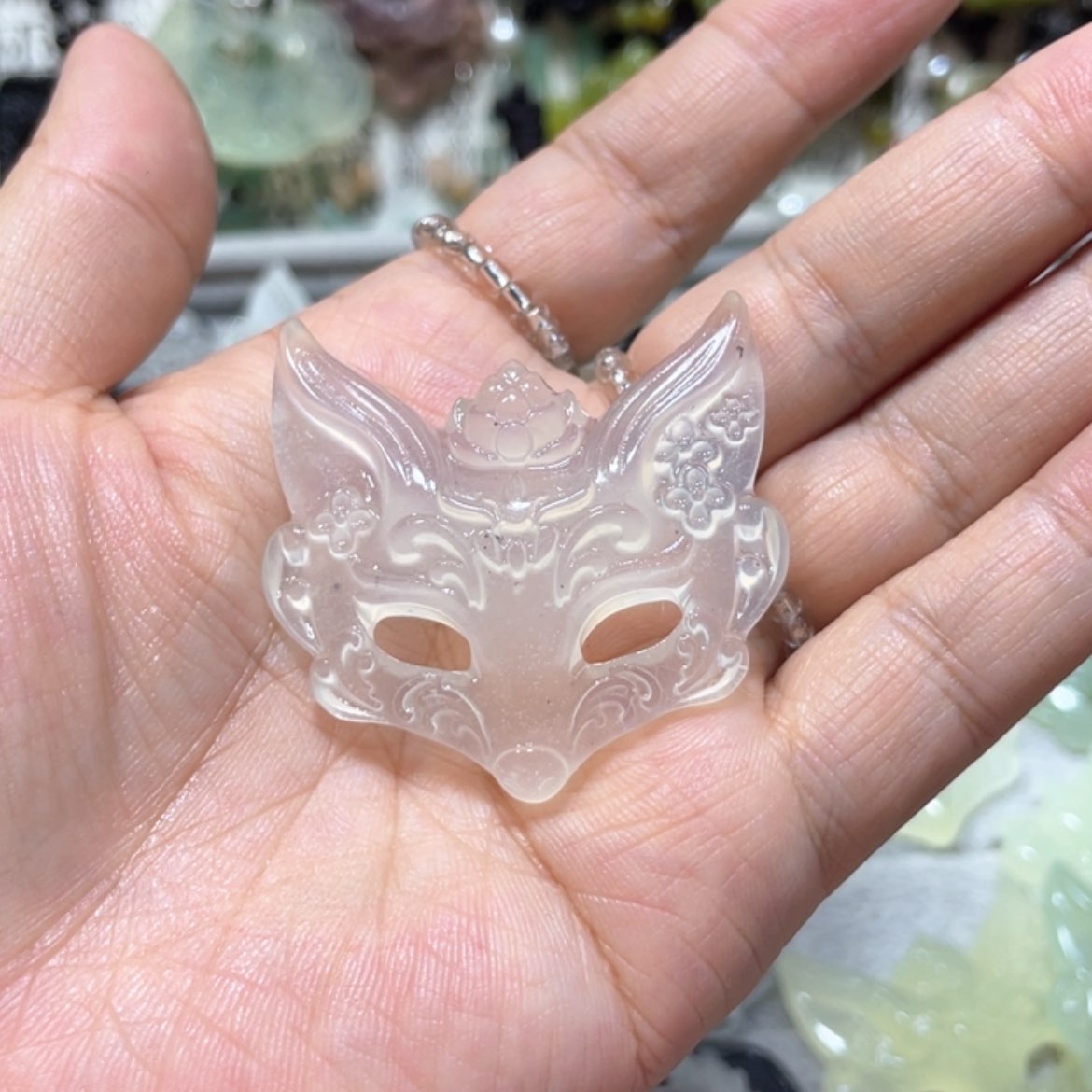 【闪购商品】岫玉未镶嵌颈饰猫***鱼78手牌