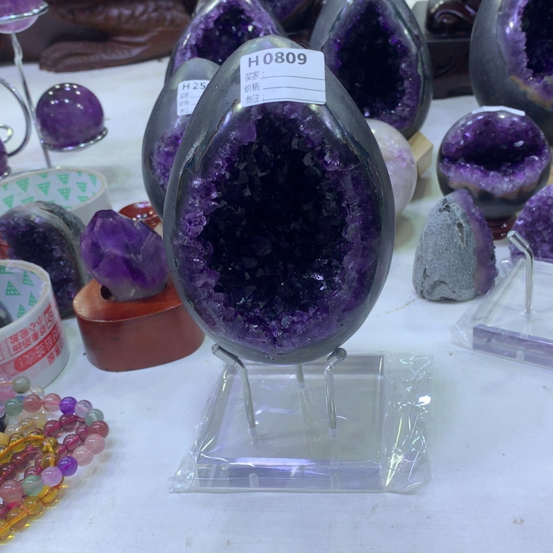 水晶紫水晶摆件未镶嵌家*哥0809