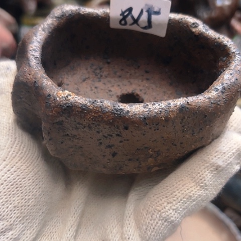 红陶粗陶花盆手工