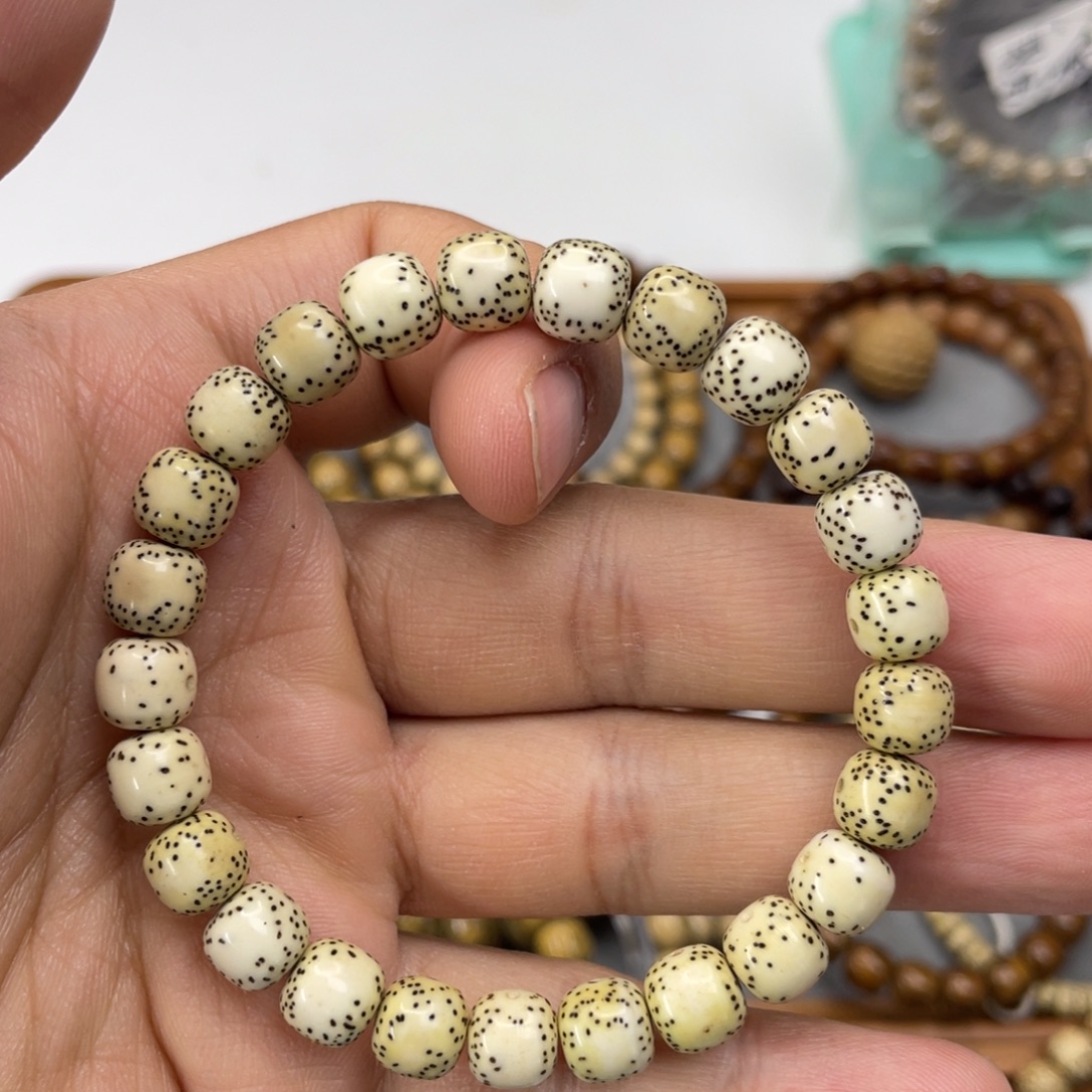 星月菩提手串9*8原生态顺白侧留白