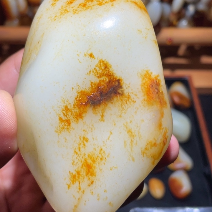 和田玉手链足银镶嵌