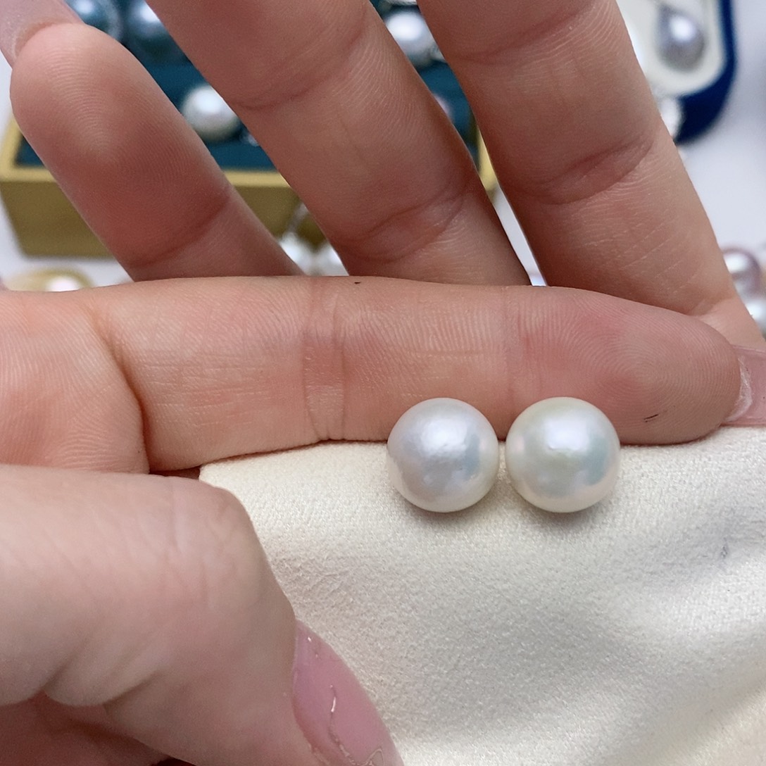 【闪购商品】淡水珍珠耳饰银S925镶嵌40