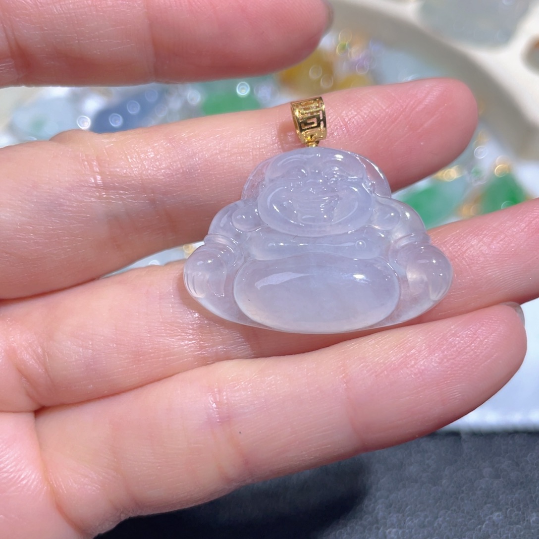 翡翠颈饰18K金镶嵌翡翠