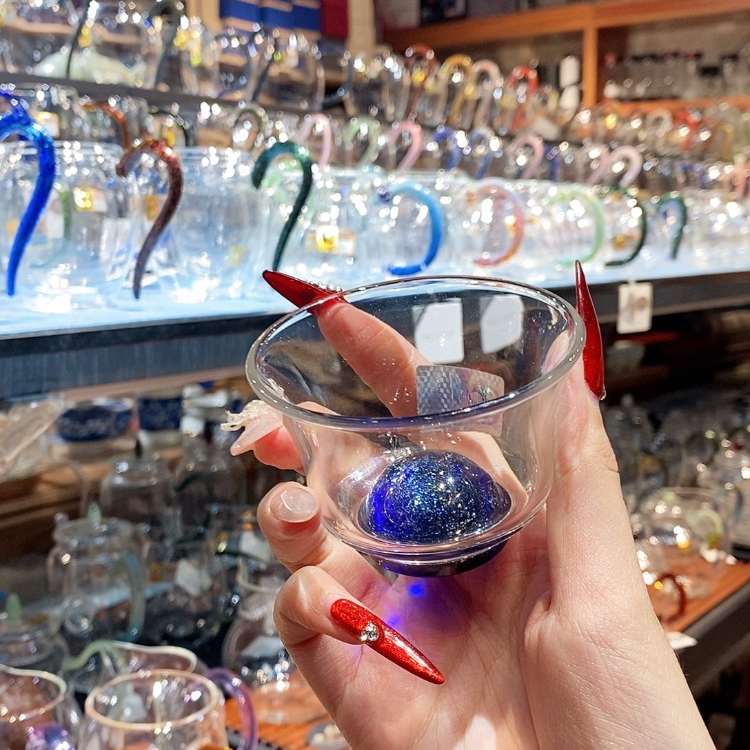 水晶玻璃吸管款静*六个