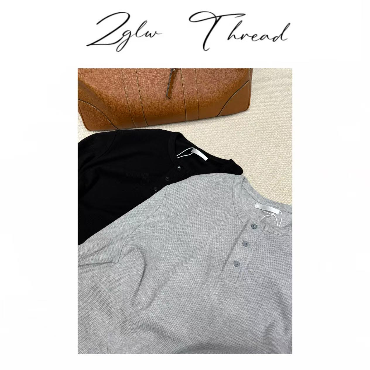 ZR25FW新款华夫格长袖T恤