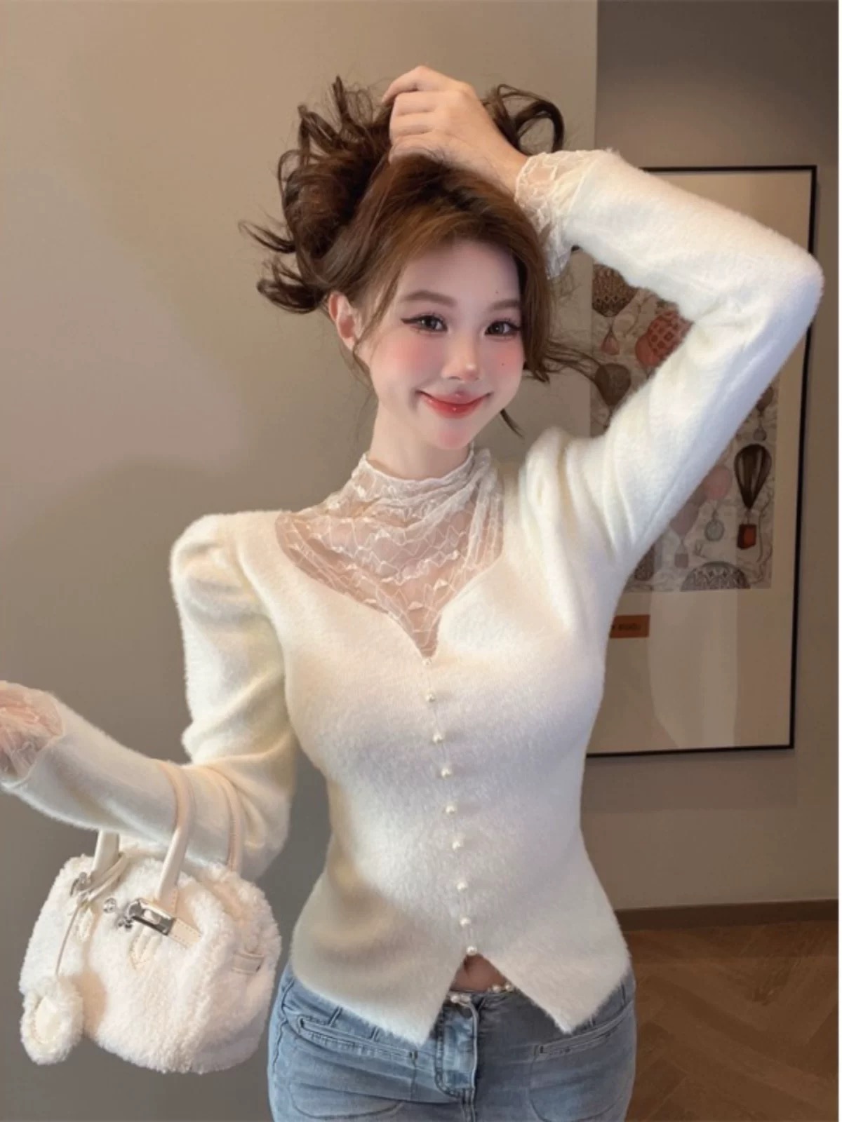 甜辣风小个子短款设计感秋冬季气质显瘦时尚上衣系列