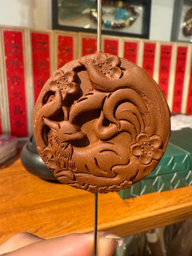 圆形长尾凤九古法和香牌牌