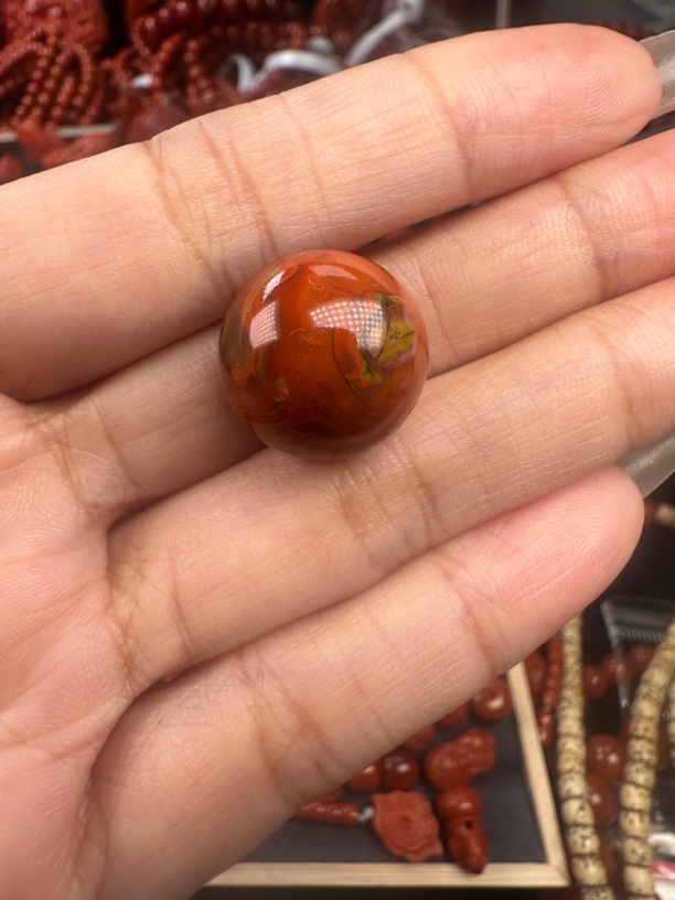 南红包浆圆珠单珠16mm