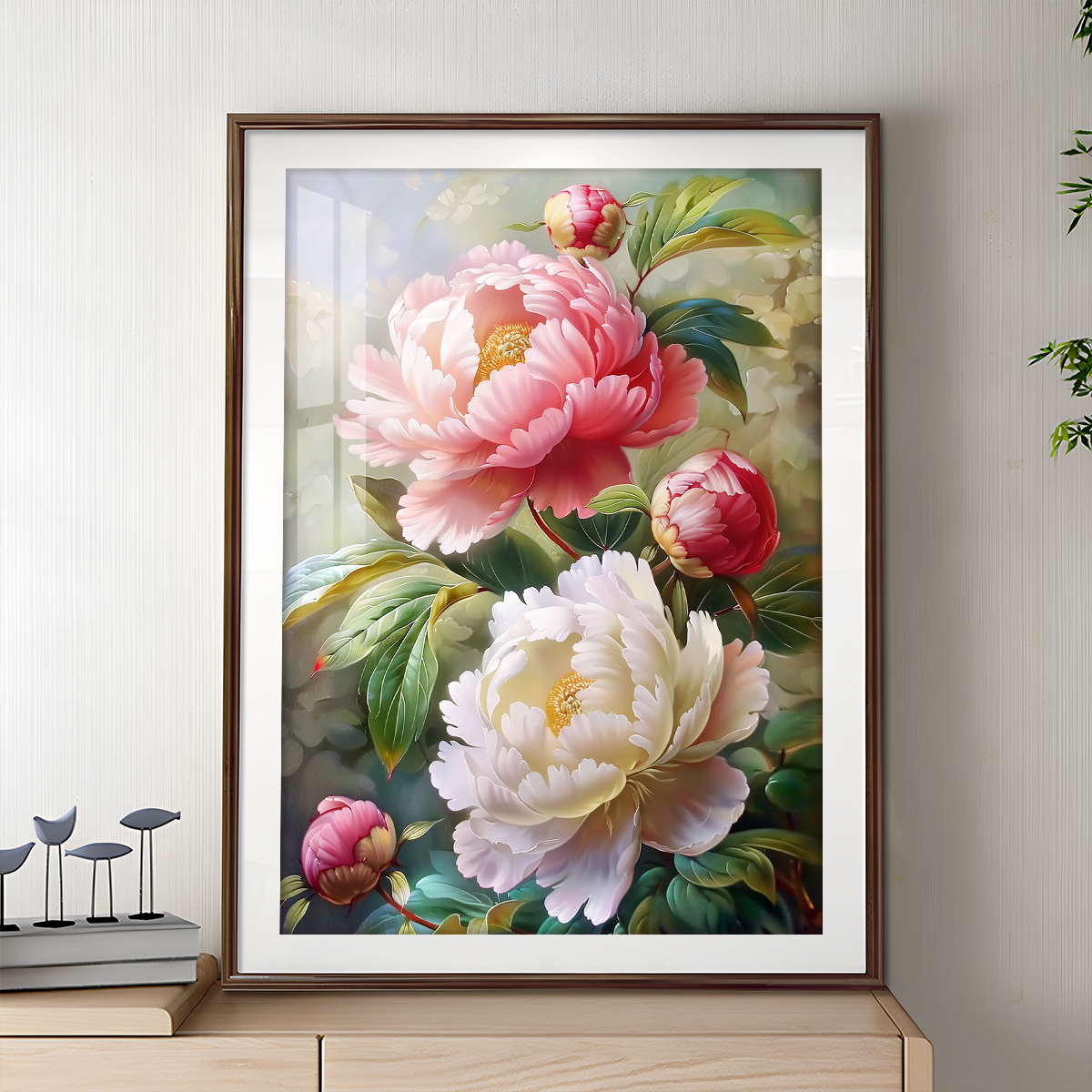 牡丹盛放十字绣2025新款客厅卧室玄关柜画简单现代花卉年轻人手工