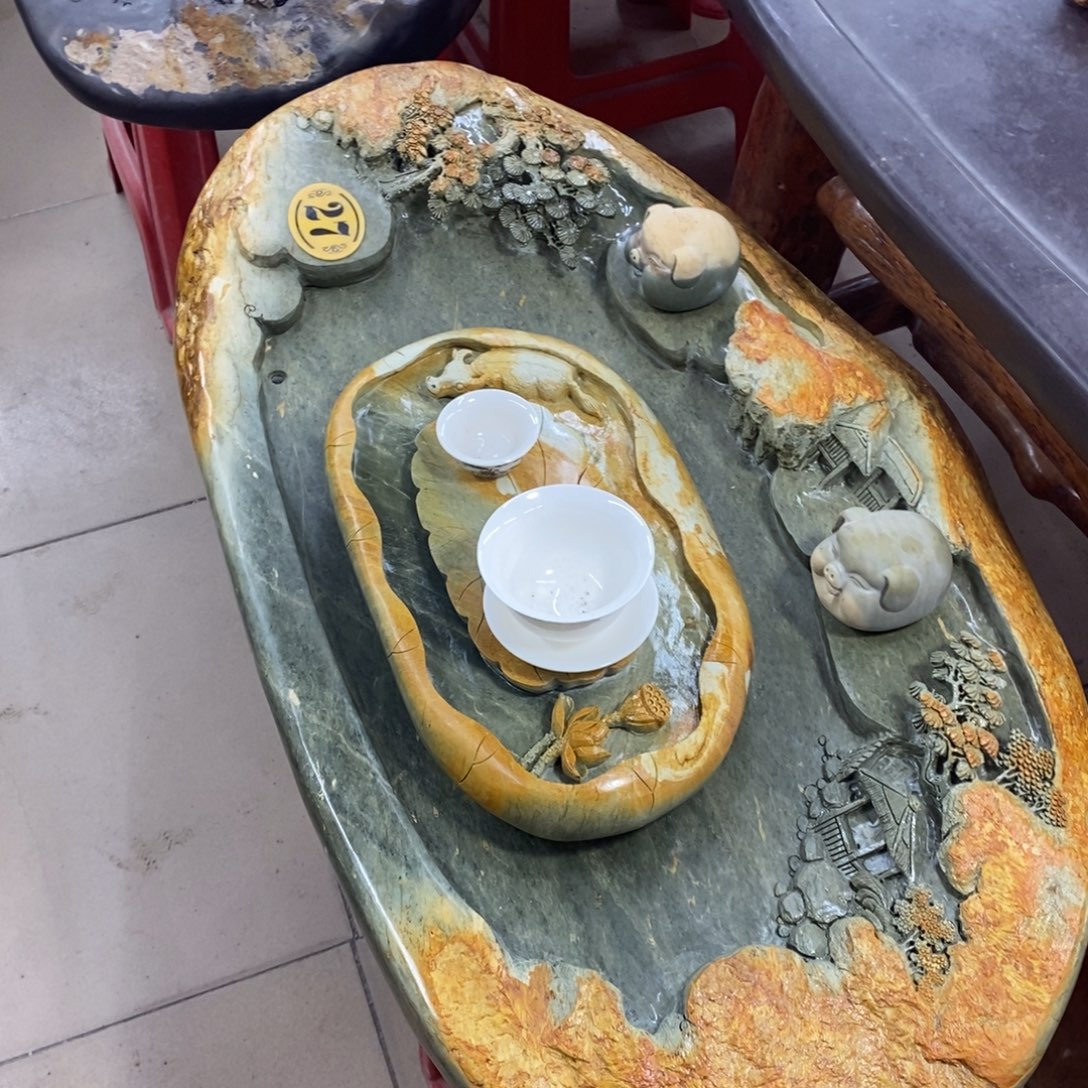 明***亮端砚石，文房四宝，