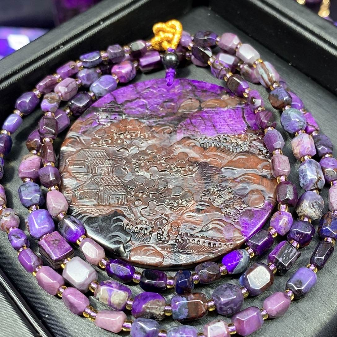 苏纪石（舒俱来）未镶嵌南非舒俱来山水牌