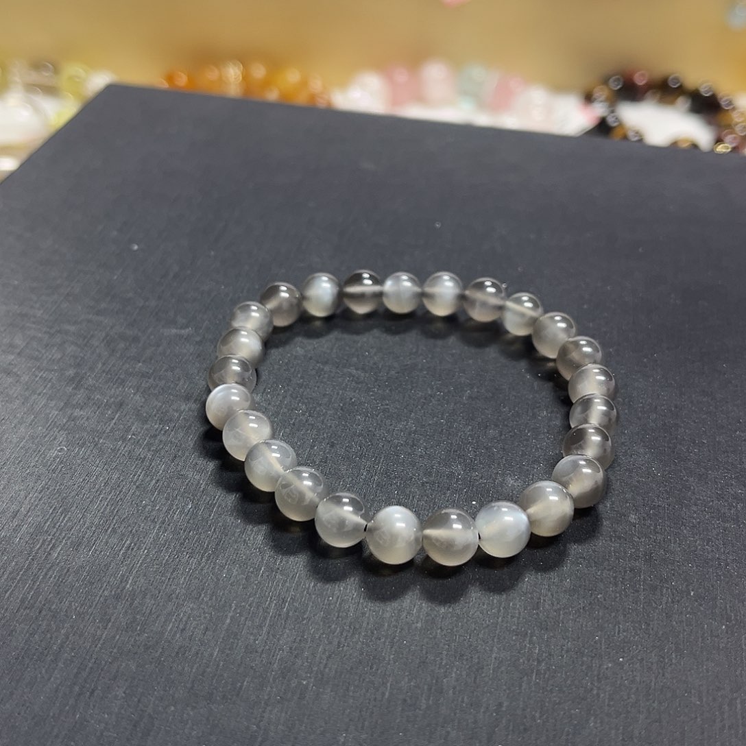 长石手链未镶嵌灰月光手串