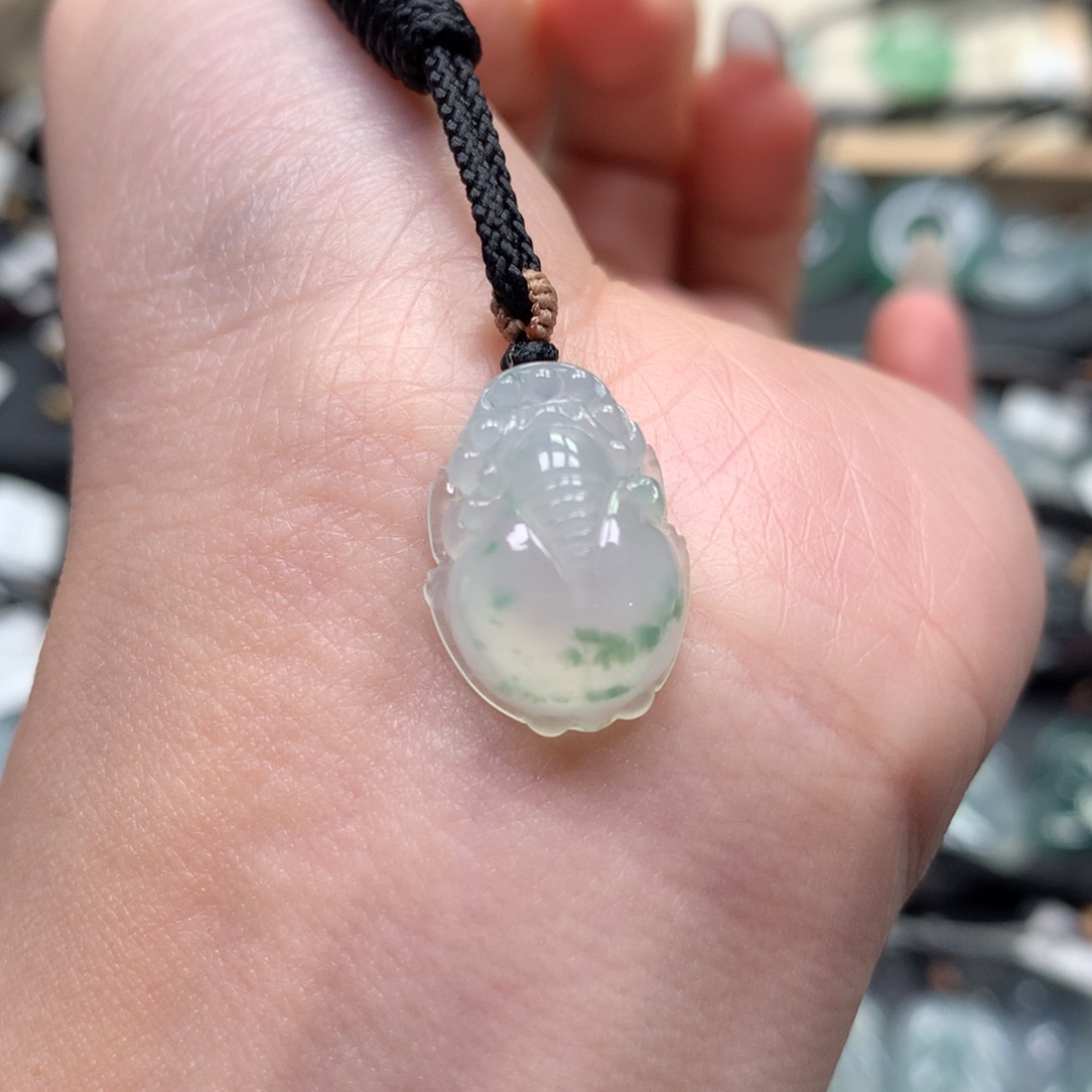 翡翠颈饰未镶嵌貔貅