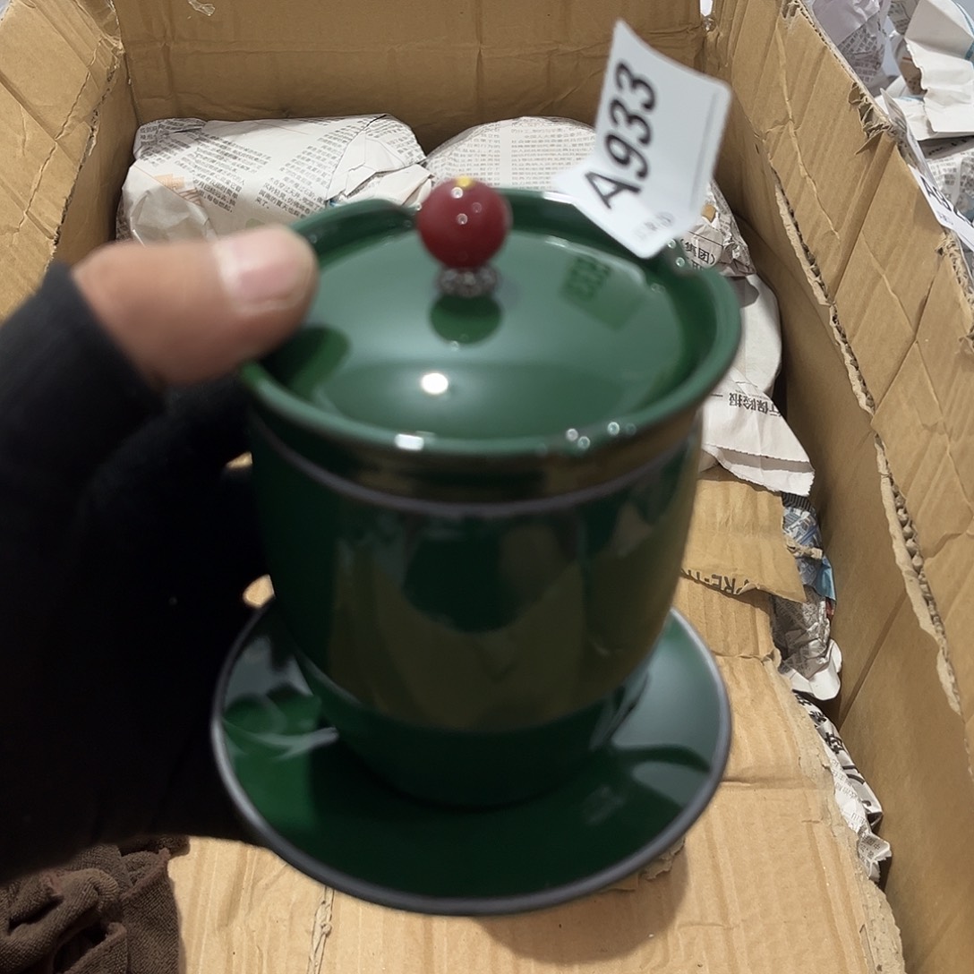 瓷片茶摆件工艺品摆件666