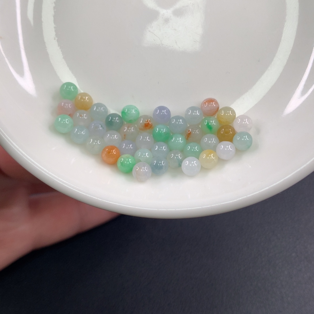 未镶嵌手链翡翠翡翠散珠多样性发一