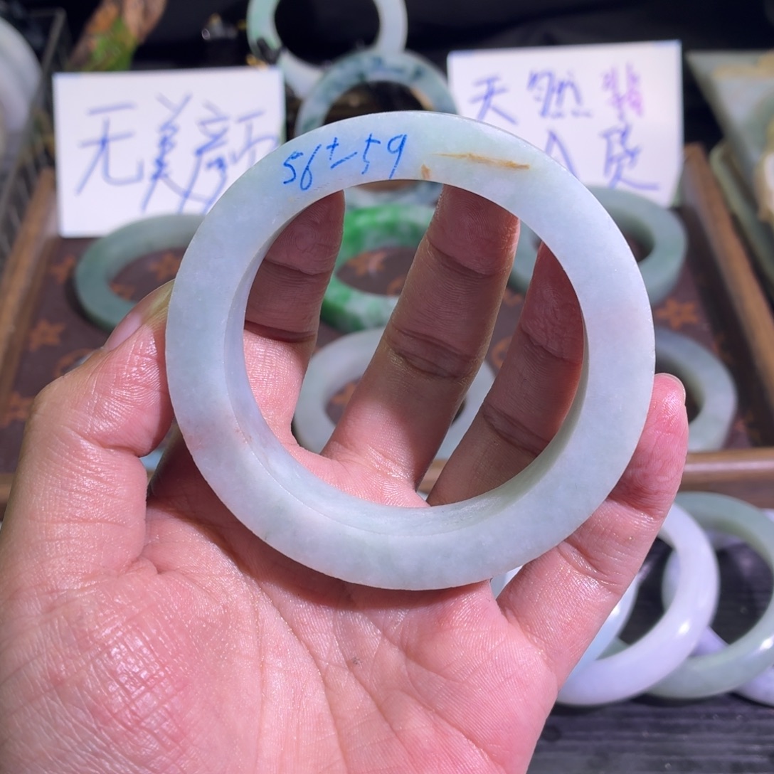 定制翡翠未镶嵌天然纹理随机，追求完美者慎拍