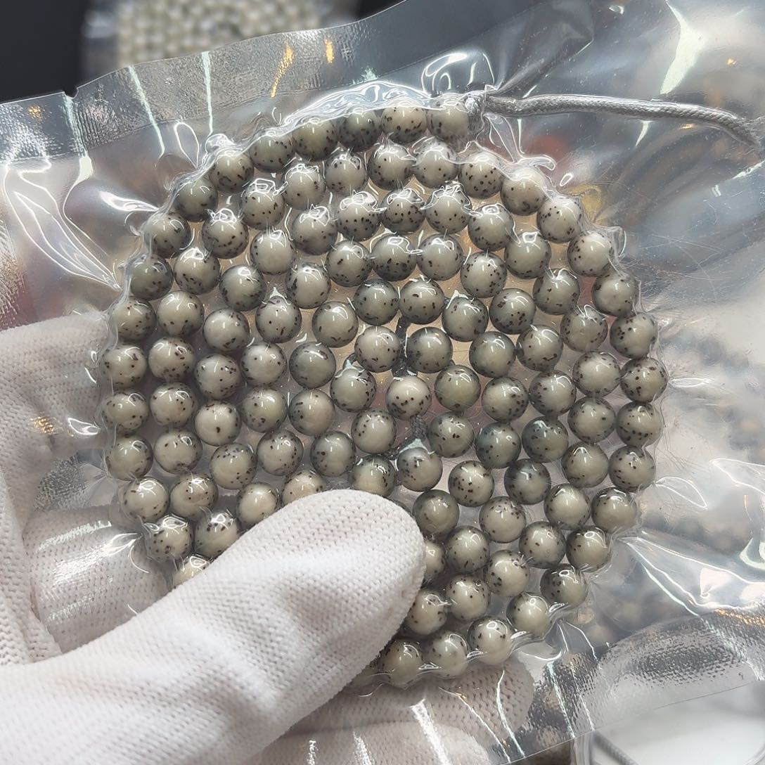 星月菩提吊坠112梵天糯冰石玉河豚7圆108