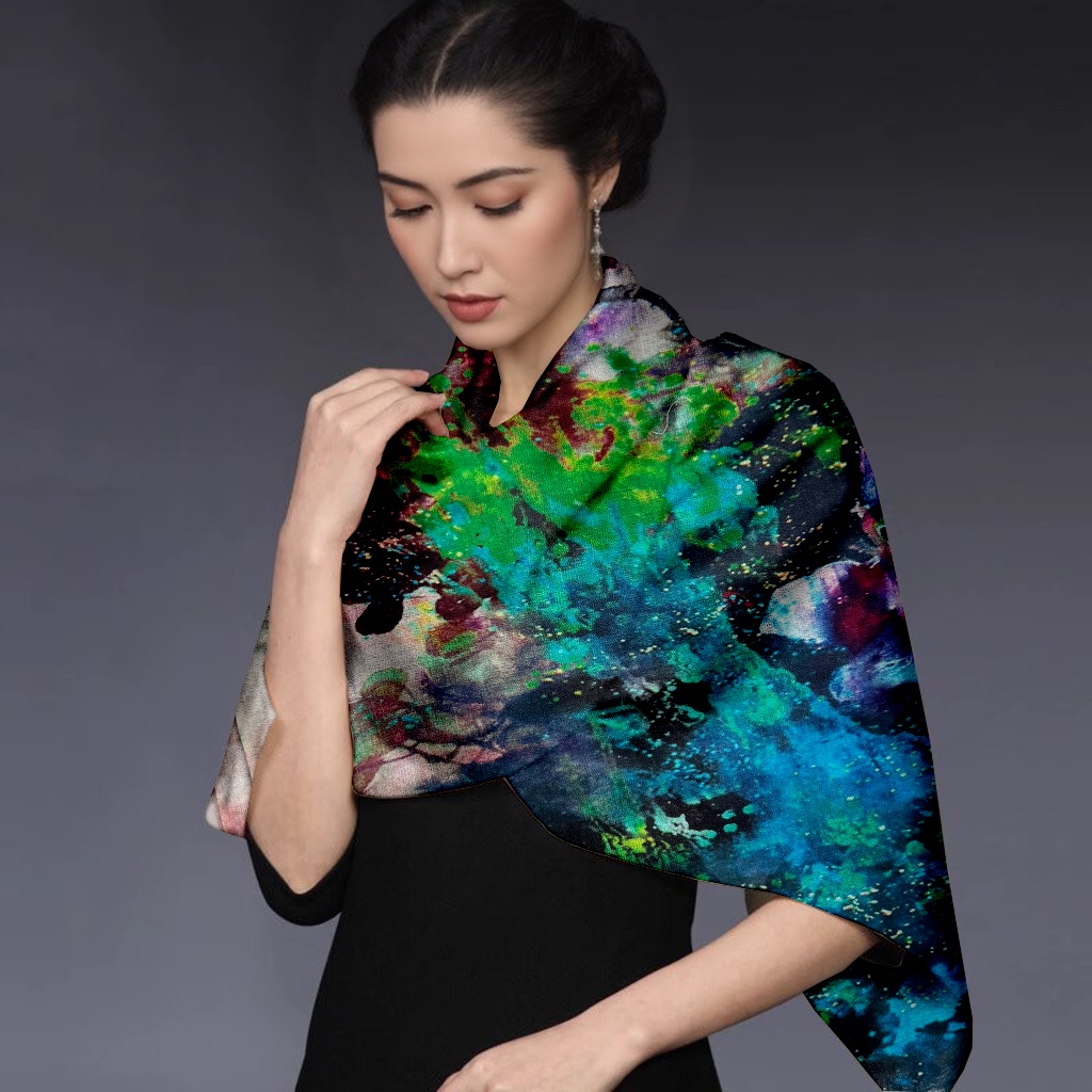 特价 夏季空调披肩 纯羊毛长巾 孤品