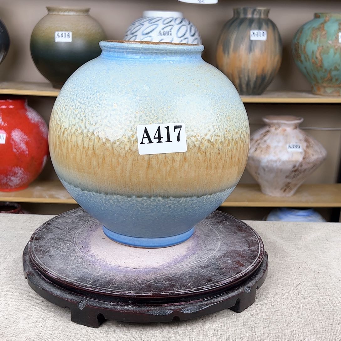 陶瓷417花瓶摆件创意的