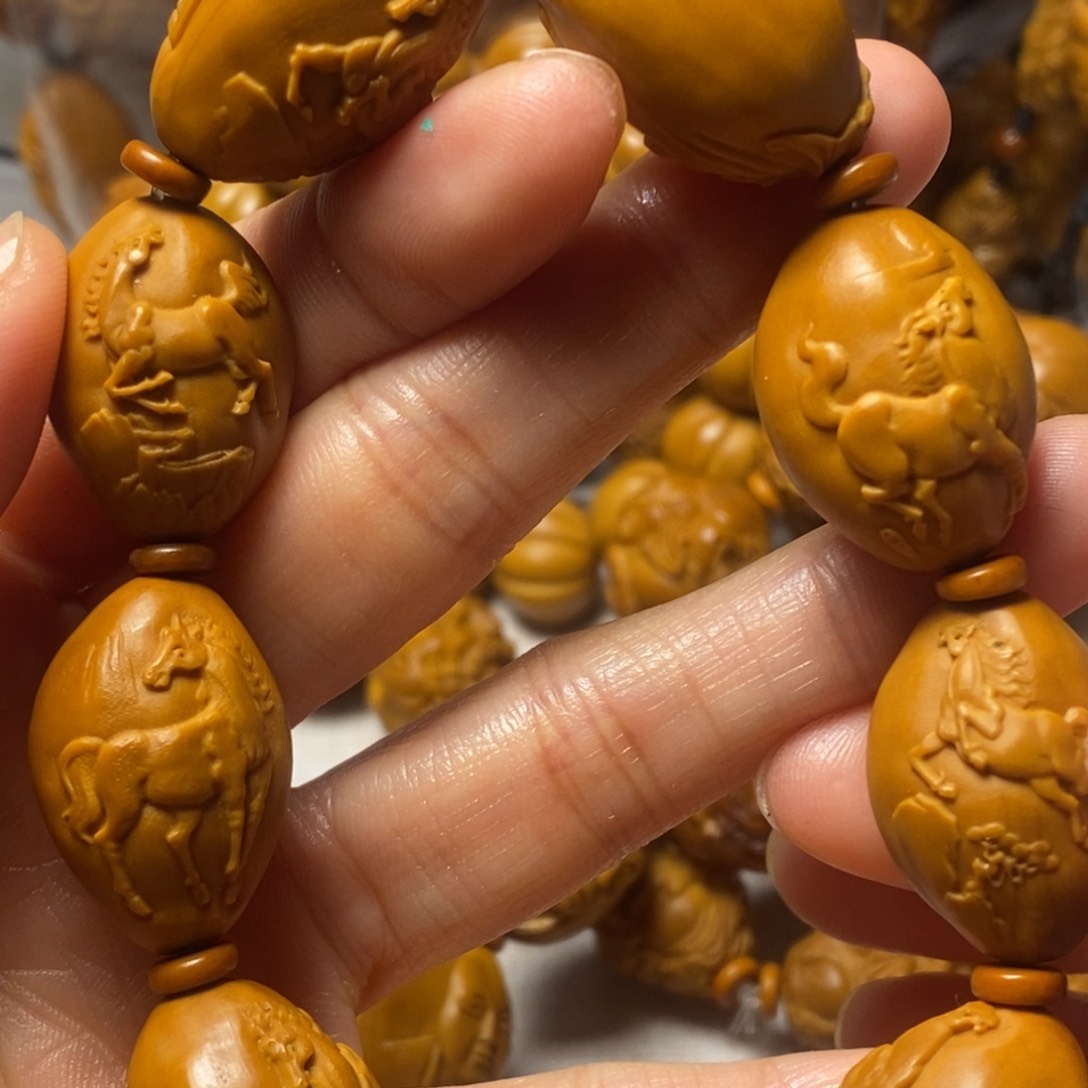 橄榄核手串/手链八骏图