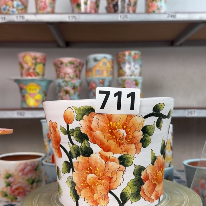 s****景德镇手绘多肉花盆